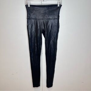 Spanx High Rise Faux Leather Leggings In Black